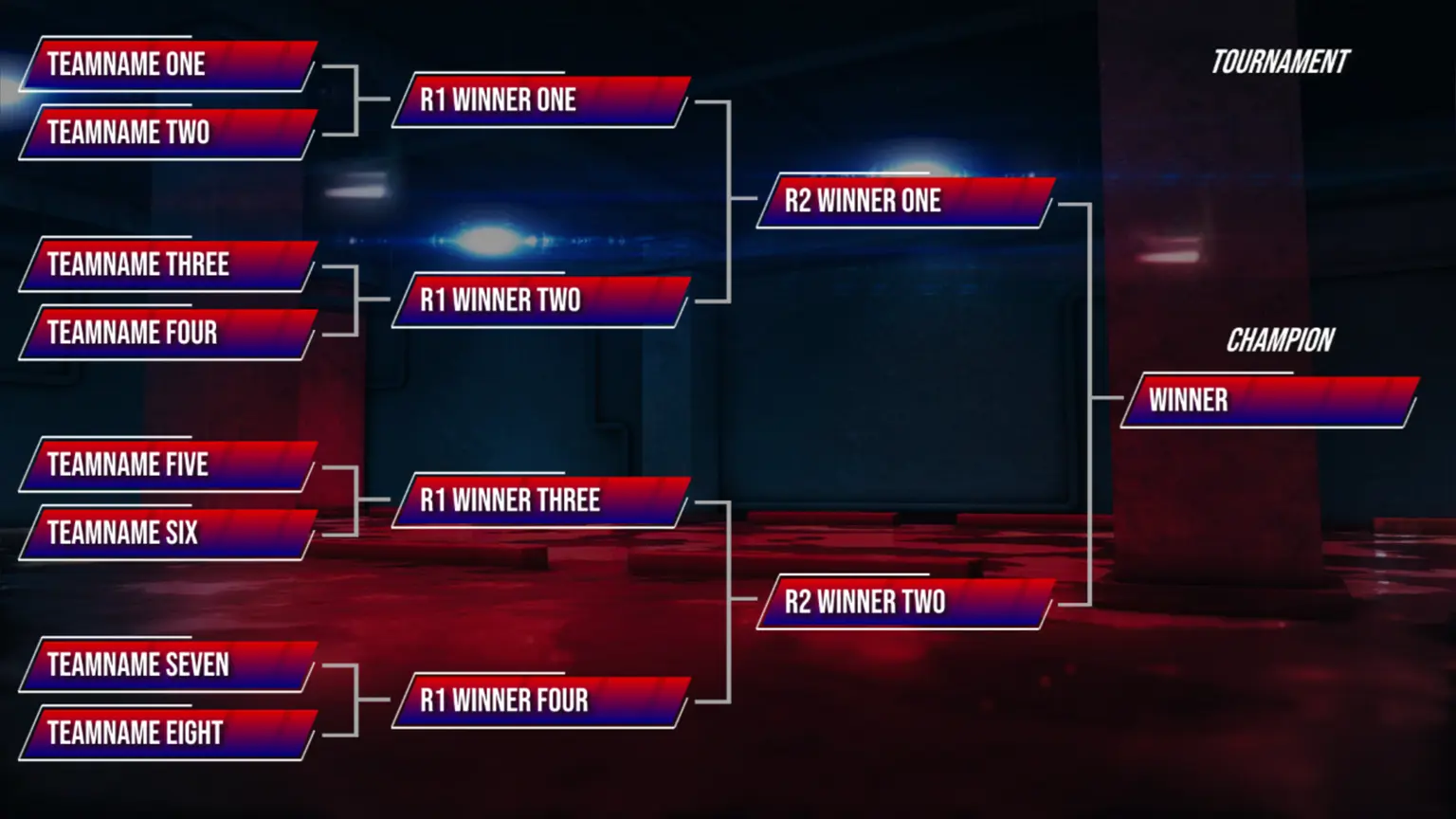 ZMS Esports Studio branded tournament bracket graphic